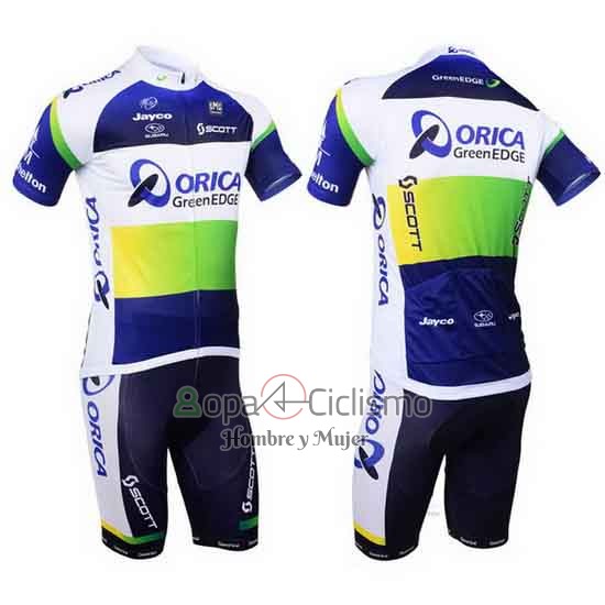 Orica Verdeedge Ropa Ciclismo Culotte Corto 2013 Mangas Cortas Azul